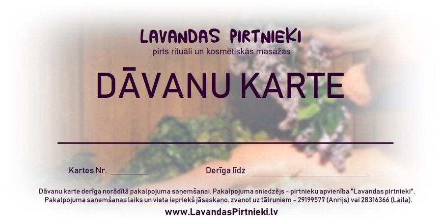 Lavandas pirts rituāls pārim